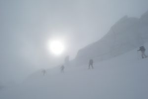 durch den Gletscherbruch am Piz Palü