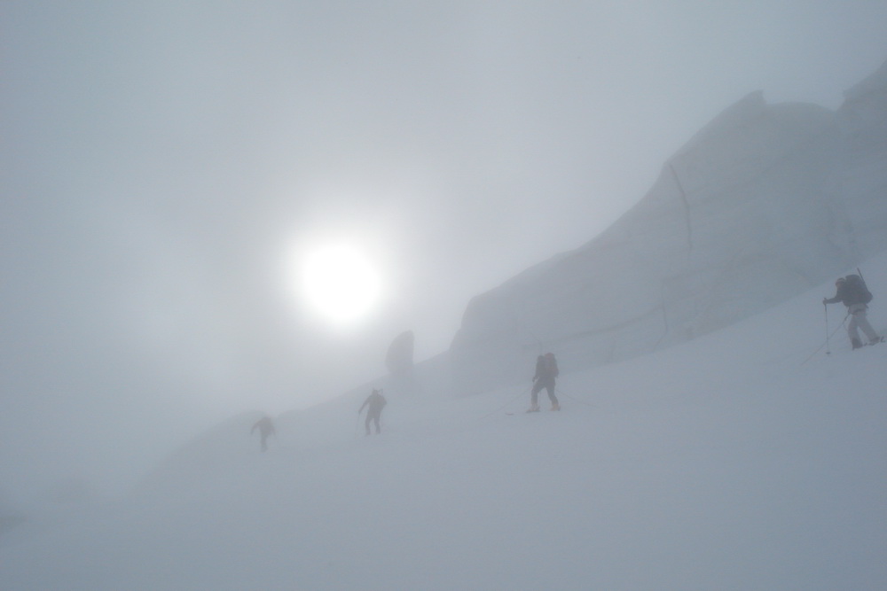 durch den Gletscherbruch am Piz Palü