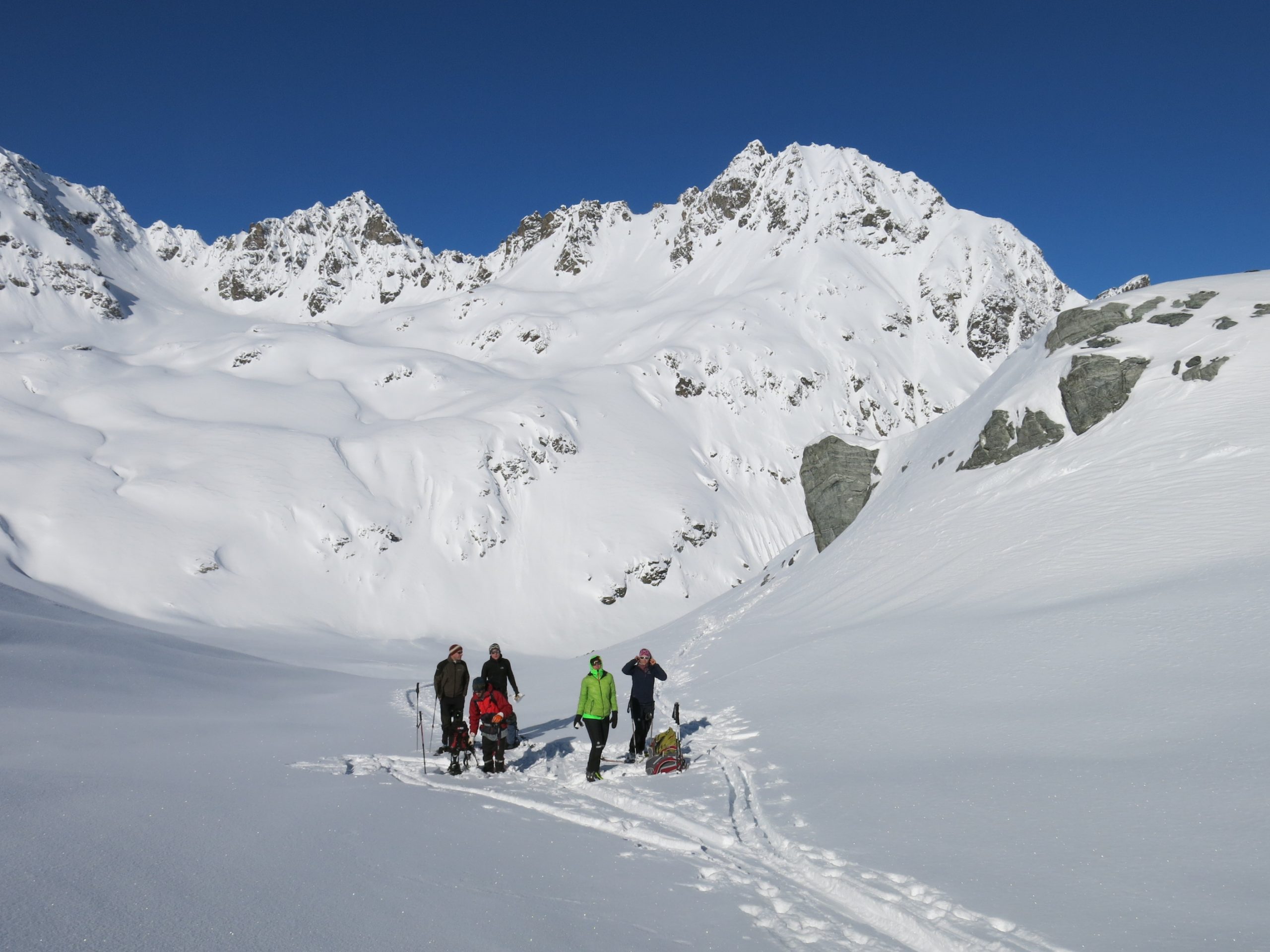 kurze Rast am Weg zur Jamspitze